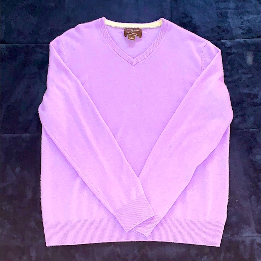 Purple Black Brown 1826 100% 2 PlyCashmere Sweater